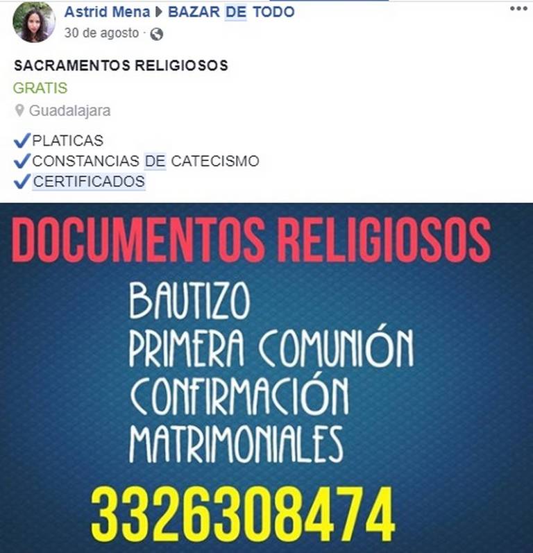 Venden documentos falsos de la Iglesia por internet - El Heraldo de  Chihuahua | Noticias Locales, Policiacas, de México, Chihuahua y el Mundo