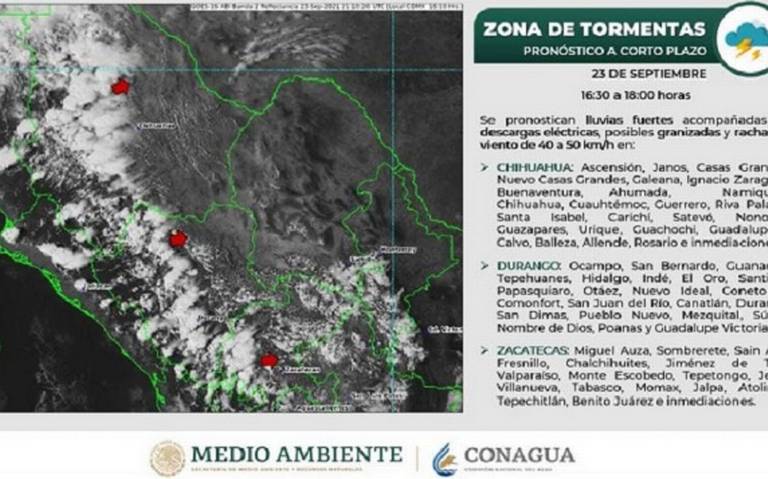Pronostica Conagua lluvias y granizadas en 23 municipios Noticias Clima  Otoño Frente Frío - El Heraldo de Chihuahua | Noticias Locales, Policiacas,  de México, Chihuahua y el Mundo